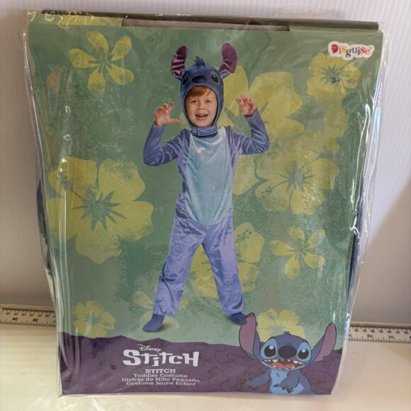 Toddler Lilo & Stitch Halloween Costume 3T/4T Disney Plush Jumpsuit & Headpiece - Picture 3 of 4